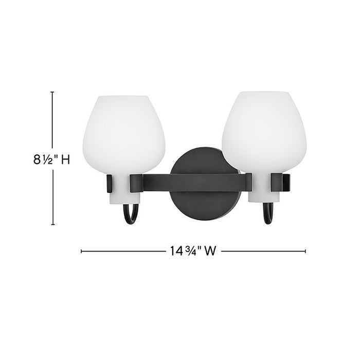 Hinkley 50952 Sylvie 2-lt 15" LED Vanity Light