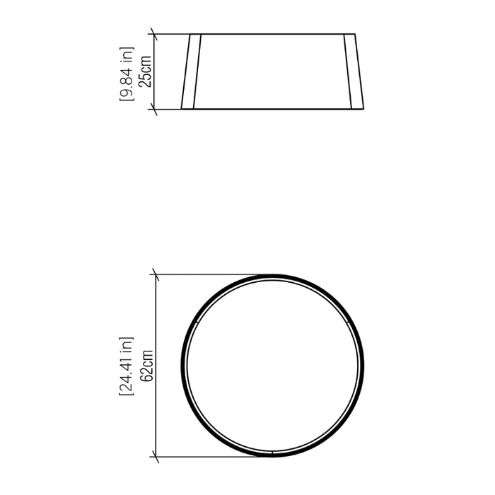 Accord 5098LED Conical 1-lt 24" LED Flush Mount