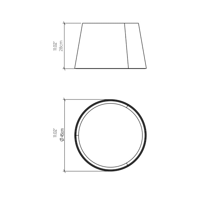 Accord 5100LED Conical 18" LED Flush Mount