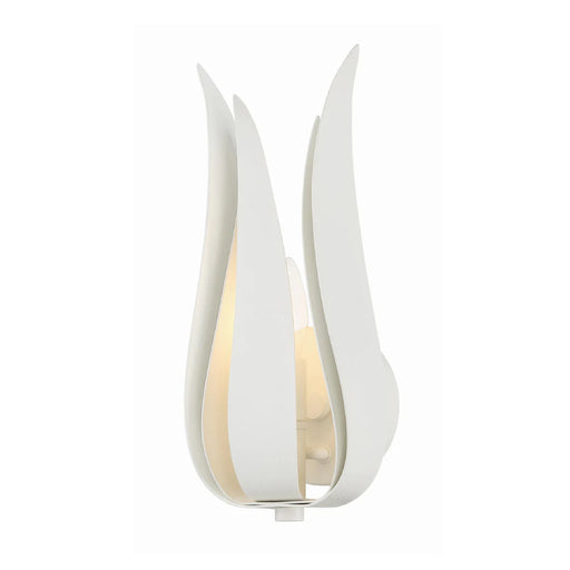 Crystorama 511 Broche 1-lt 14" Tall Wall Sconce - Matte White