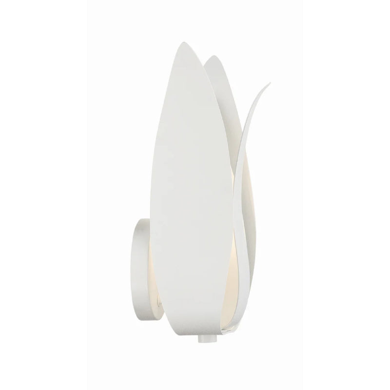 Crystorama 511 Broche 1-lt 14" Tall Wall Sconce - Matte White