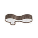 Accord 5110LED Organic 1-lt 32" LED Flush Mount - American Walnut