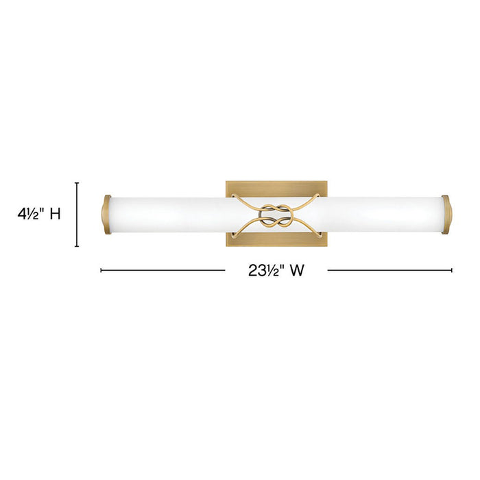 Hinkley 51192 Kitts 24" LED Vanity Light - Lacquered Brass