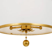 Crystorama 513 Broche 3-lt 14" Chandelier- Antique Gold