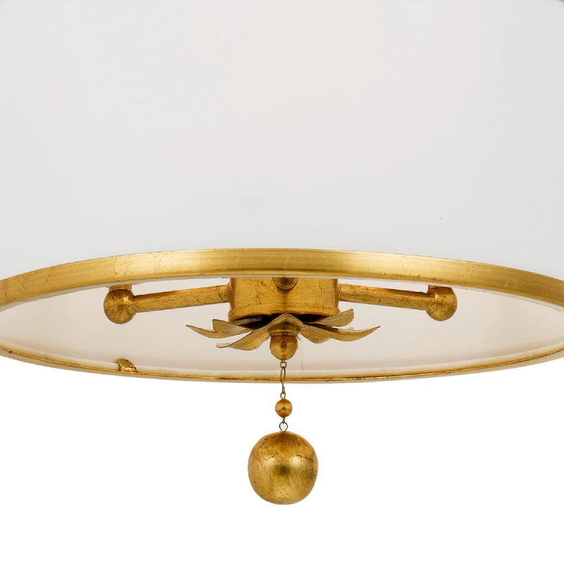 Crystorama 513 Broche 3-lt 14" Chandelier- Antique Gold