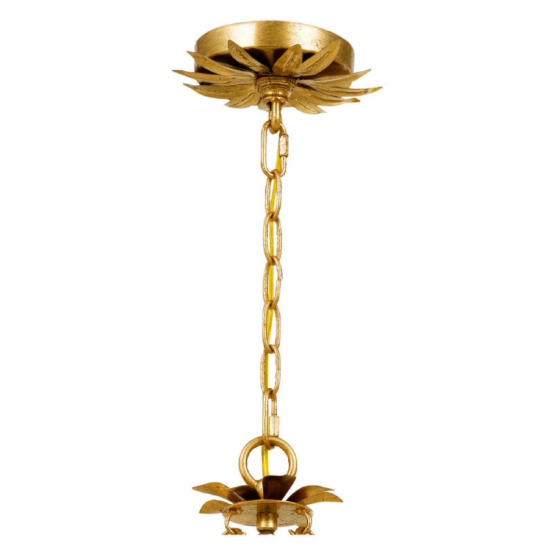 Crystorama 513 Broche 3-lt 14" Chandelier- Antique Gold