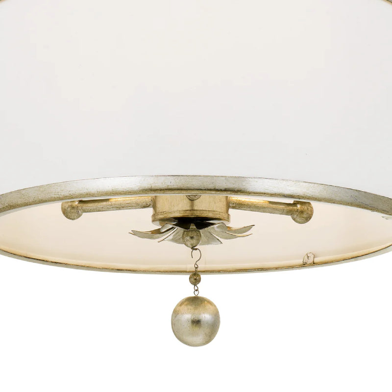 Crystorama 513 Broche 3-lt 14" Chandelier - Antique Silver