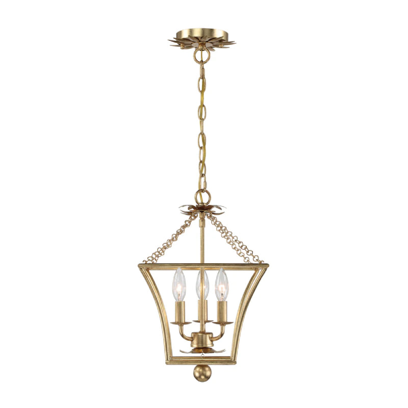 Crystorama 514 Broche 3-lt 11" Chandelier