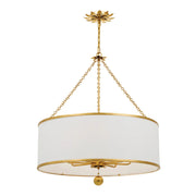 Crystorama 515 Broche 8-lt 29" Chandelier - Antique Gold