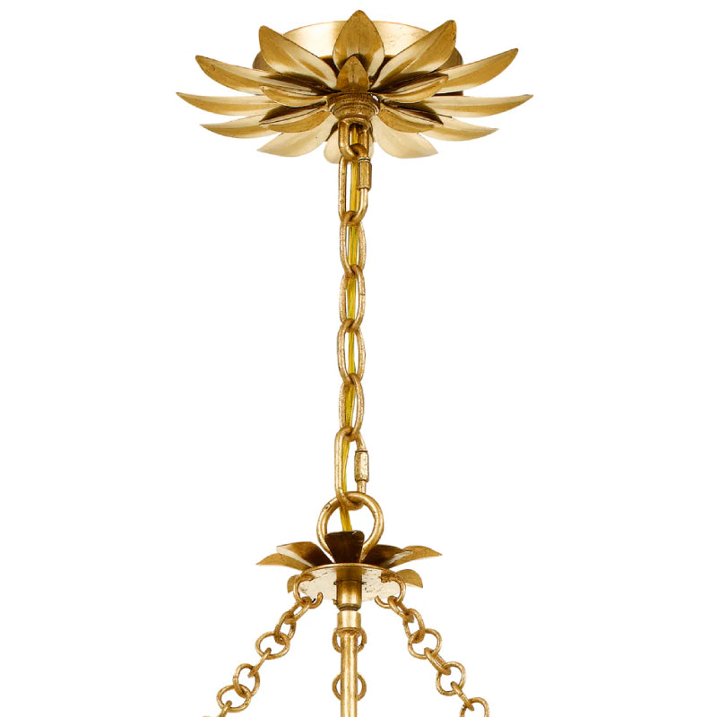 Crystorama 515 Broche 8-lt 29" Chandelier - Antique Gold