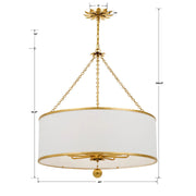 Crystorama 515 Broche 8-lt 29" Chandelier