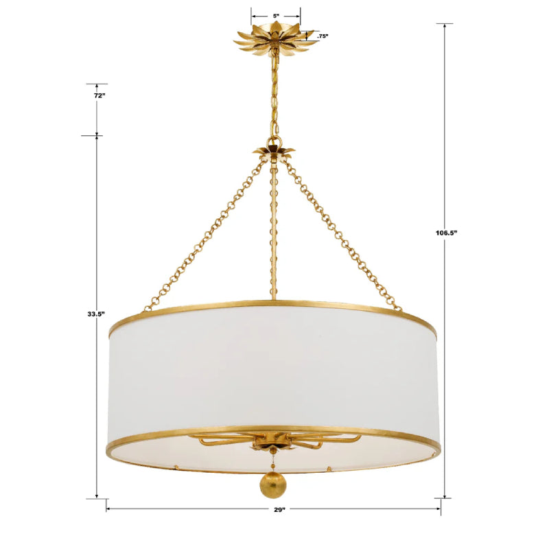 Crystorama 515 Broche 8-lt 29" Chandelier
