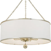 Crystorama 515 Broche 8-lt 29" Chandelier - Antique Silver