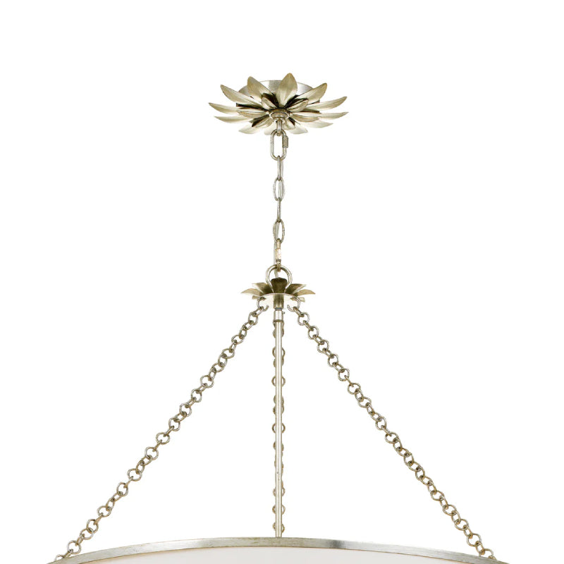 Crystorama 515 Broche 8-lt 29" Chandelier - Antique Silver