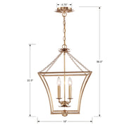 Crystorama 516 Broche 4-lt 16" Chandelier