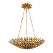 Crystorama 517 Broche 6-lt 25" Chandelier - Antique Gold