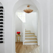 Crystorama 517-CEILING Broche 6-lt 25" Semi Flush Mount - Antique Gold