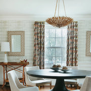 Crystorama 517 Broche 6-lt 25" Chandelier - Antique Gold