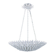 Crystorama 517 Broche 6-lt 25" Chandelier - Matte White