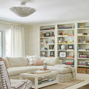 Crystorama 517-CEILING Broche 6-lt 25" Semi Flush Mount - Matte White