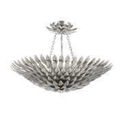 Crystorama 517-CEILING Broche 6-lt 25" Semi Flush Mount - Antique Silver