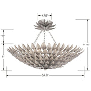 Crystorama 517-CEILING Broche 6-lt 25" Semi Flush Mount