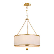 Crystorama 518 Broche 6-lt 24" Chandelier - Antique Gold