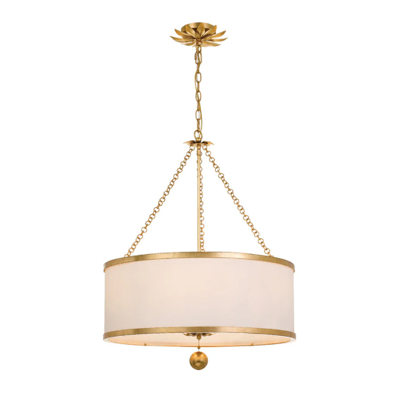 Crystorama 518 Broche 6-lt 24" Chandelier - Antique Gold