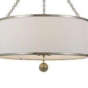 Crystorama 518 Broche 6-lt 24" Chandelier - Antique Silver