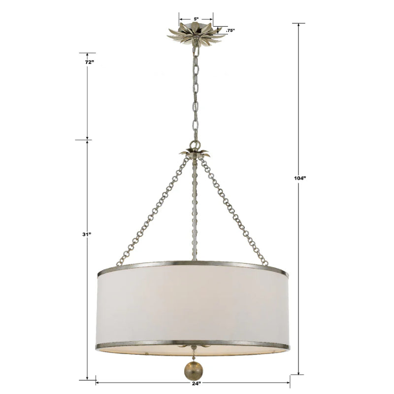 Crystorama 518 Broche 6-lt 24" Chandelier