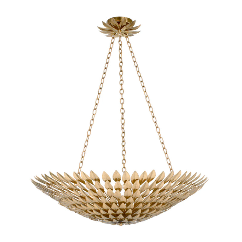 Crystorama 519 Broche 8-lt 30" Chandelier - Antique Gold