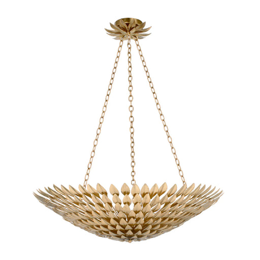 Crystorama 519 Broche 8-lt 30" Chandelier - Antique Gold