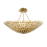 Crystorama 519-CEILING Broche 8-lt 30" Semi Flush Mount - Antique Gold