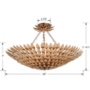 Crystorama 519-CEILING Broche 8-lt 30" Semi Flush Mount