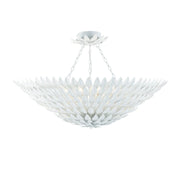 Crystorama 519-CEILING Broche 8-lt 30" Semi Flush Mount - Matte White