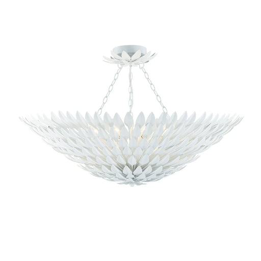 Crystorama 519-CEILING Broche 8-lt 30" Semi Flush Mount - Matte White