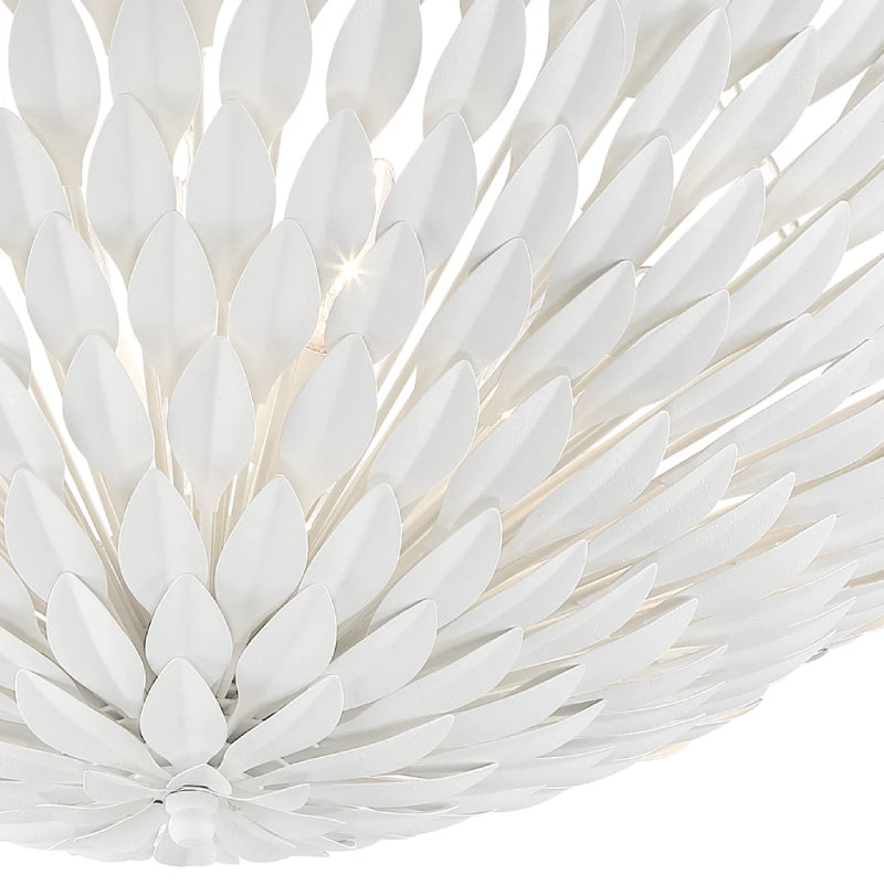 Crystorama 519-CEILING Broche 8-lt 30" Semi Flush Mount - Matte White