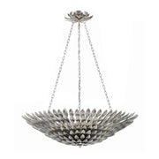 Crystorama 519 Broche 8-lt 30" Chandelier - Antique Silver