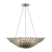 Crystorama 519 Broche 8-lt 30" Chandelier - Antique Silver
