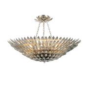 Crystorama 519-CEILING Broche 8-lt 30" Semi Flush Mount - Antique Silver