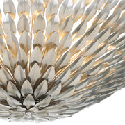 Crystorama 519-CEILING Broche 8-lt 30" Semi Flush Mount - Antique Silver