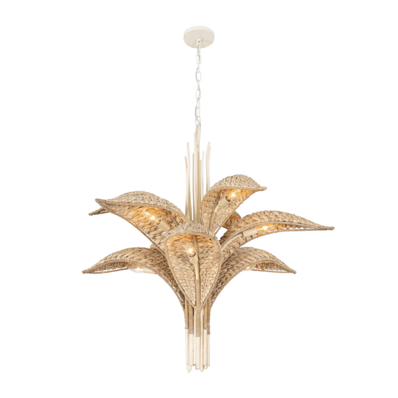 Varaluz 519C09 Century Palm 9-lt 38" LED Chandelier