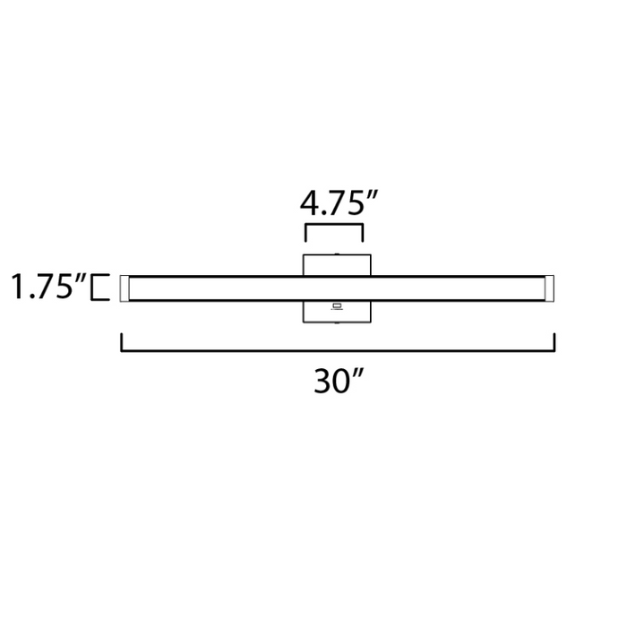 Maxim 52034 Spec 1-lt 30" LED Bath Vanity, 3CCT Selectable