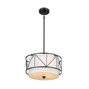 Kichler 52074 Birkleigh 3-lt 14" Pendant-Black