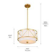 Kichler 52074 Birkleigh 3-lt 14" Pendant