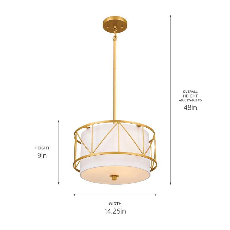 Kichler 52074 Birkleigh 3-lt 14" Pendant