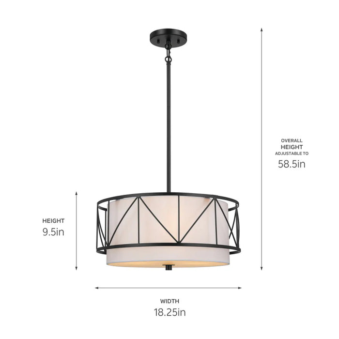 Kichler 52075 Birkleigh 3-lt 18" Pendant