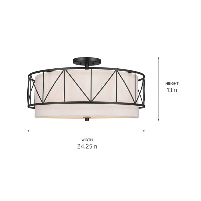 Kichler 52076 Birkleigh 4-lt 24" Semi Flush