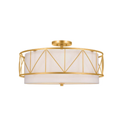Kichler 52076 Birkleigh 4-lt 24" Semi Flush - Classic Gold