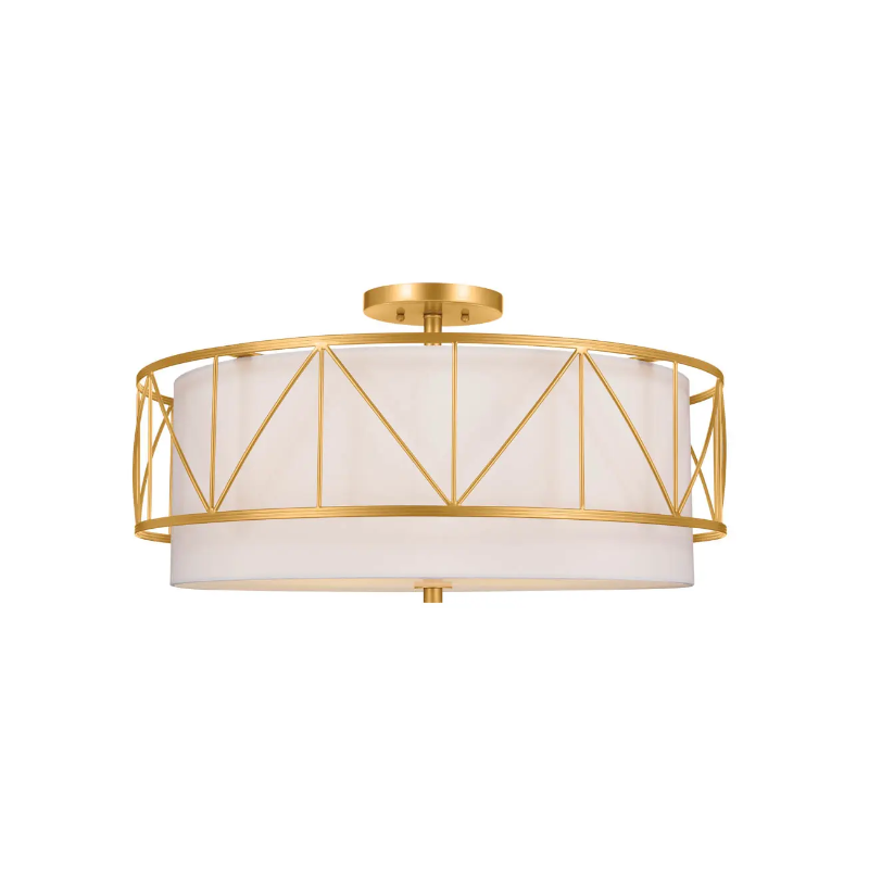 Kichler 52076 Birkleigh 4-lt 24" Semi Flush - Classic Gold